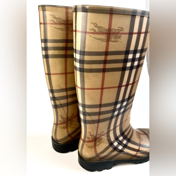 Burberry Nova Check Rubber Rain Boots - Picture 4 of 14
